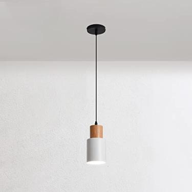 Imagem de YQSLQZZ Lustre moderno, luminária suspensa de teto minimalista escandinava, luzes de teto vintage para sala de jantar, ilha de cozinha, quarto, corredor