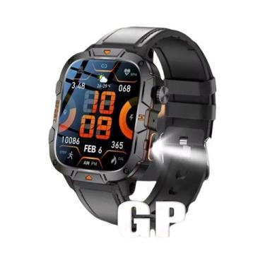 Imagem de Relógio Inteligente Militar Masculino Monitor De Saúde 3ATM À Prova D'
