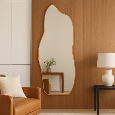 Imagem de Espelho Decorativo Fogo Grande 70x160 Orgânico de Parede para Sala Lav