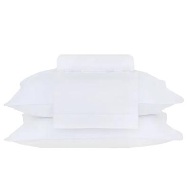 Imagem de Jogo Cama Queen 4pc 180fios Basic Percalle Branco Buddemeyer