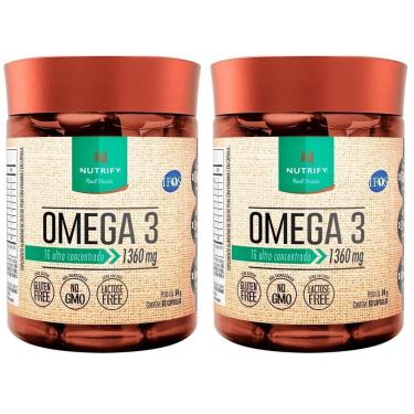 Imagem de Kit 2x Ômega 3 Fish Oil (1360mg) Nutrify 60 cáps-Unissex