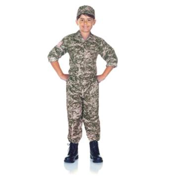 Imagem de UNDERWRAPS Conjunto de fantasia infantil camuflada do exército - camuflagem, grande (10-12)