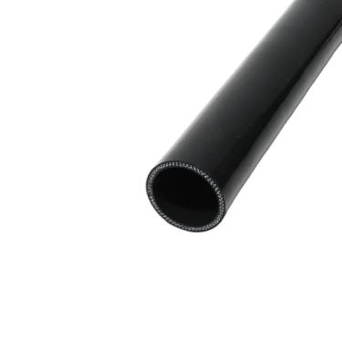 Imagem de I33T Tubo de silicone automotivo, ID 3,25" (83 mm) mangueira de silicone de acoplador reto, mangueira universal de refrigeração de radiador de alta temperatura de 3 camadas 1,6FT (0,5 m) (preto)