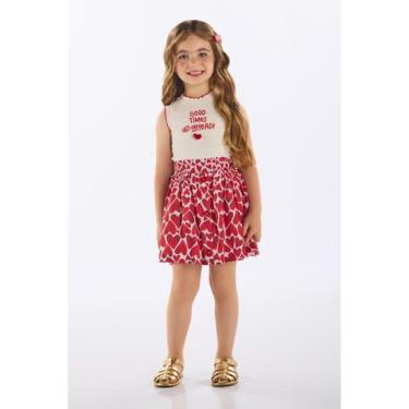 Imagem de Conjunto Infantil Regata e Saia Up Baby, Bege, 2