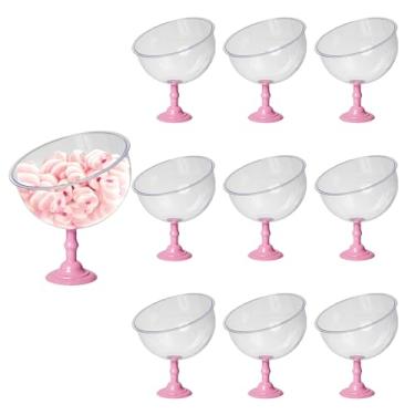 Imagem de 10 Baleiros 1,5l Taça Premium Bomboniere Acrílico Elegante (ROSA CLARO)