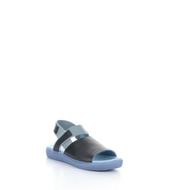 Imagem de Softinos Sandália feminina de couro com bico redondo ILIX792SOF, Azul marino, 36