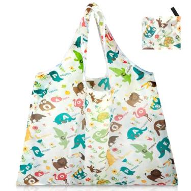 Imagem de Sacolas de compras reutilizáveis de poliéster dobrável, lindas sacolas de compras reutilizáveis para mulheres, grandes, resistentes, laváveis na máquina, Xc-130, Large