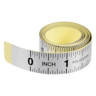 Imagem de Generic Fita métrica autoadesiva de 152 cm inglês da esquerda para a direita, à prova d'água, à prova de poeira, resistente ao desgaste, fita métrica para madeira, serra de costura, mesa, preta