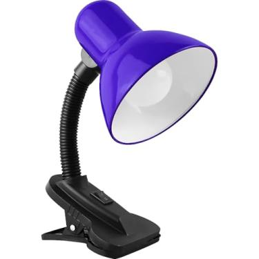 Imagem de Lâmpada de mesa com grampo de garra bivolt leitor rack para quarto(Roxo)