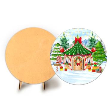 Imagem de Painel Sublimado C Elastico 50cm Flores + Suporte MDF (NAT027)