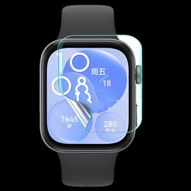 Imagem de 1 película protetora de TPU macio para Huawei Fit 3 Smartwatch Protetores de tela antiarranhões HD Clear Watch Film, temperado