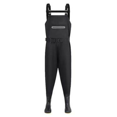 Imagem de Hip Waders Calças Waders Impermeáveis ​​e Antiderrapantes para Homens e Mulheres, Adequadas para Pesca, Caça e Exploração(Black,46 EU)