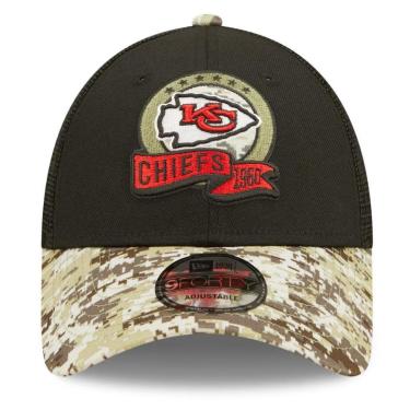 Imagem de BONÉ NEW ERA 940 KANSAS CITY CHIEFS SALUTE TO SERVICE TRUCKER PRETO CAMUFLADO-Masculino