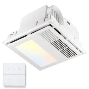 Imagem de Exaustor de banheiro GROWNEER 4 em 1 com aquecedor 110CFM 1.5 Sones