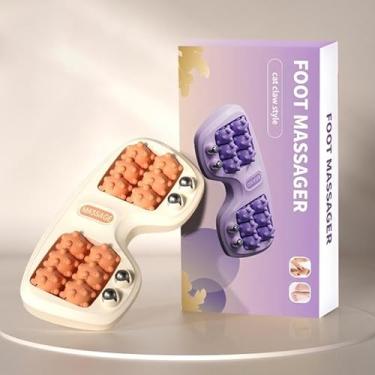 Imagem de Rolo massageador de pés, terapia de acupressão de pé duplo