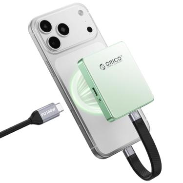 Imagem de ORICO Gabinete externo magnético M.2 2230/2242 NVMe SSD, transferência de alta velocidade de 10 Gbps, suporte para gravação iPhone 4K ProRes, porta de carregamento PD100W, suporte para iPhone 15/16/17