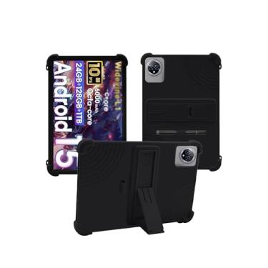 Imagem de Capa para tablet Raemond K80 de 10 polegadas, Android 15, design de slot para caneta WUNIAK à prova de choque, leve, capa protetora, capa protetora, de silicone macio, ajustável para crianças, preta
