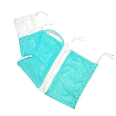 Imagem de Acouto Bolsa de Banho Respirável - Rede de Chuveiro de Malha Com Alça Fácil de Cuidar, Aparar As Unhas e Tomar Banho - Gatos Perfeitos e Pequenos Animais de Estimação e Design Confortável (Verde e