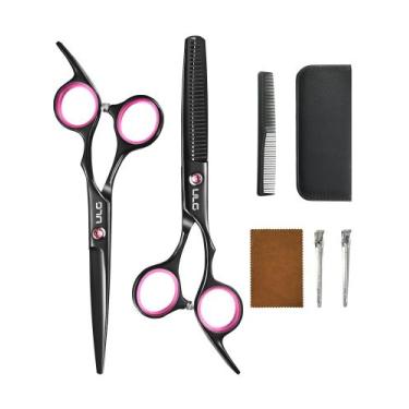 Imagem de Tesoura para cortar cabelo ULG Professional Barber 16,5 cm preta