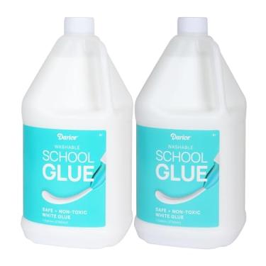 Imagem de Darice Cola Escolar – Pacote com 2 Colas Artesanais de 1 Galão – Cola Líquida Lavável E Segura – Fórmula Anti-Escorrimento Que Seca Transparente – Cola Multiuso para Slime, Papel Machê, Artes E Ofício