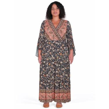 Imagem de City Chic Vestido feminino plus size - Adhara Maxi, Cinza, 52