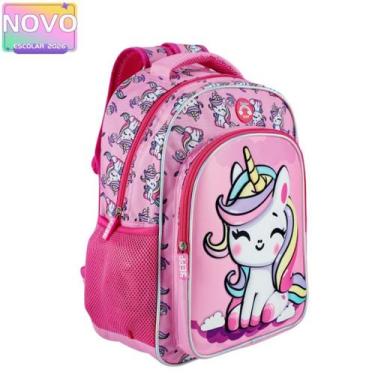 Imagem de Mochila Unicórnio Fofo Grande Infantil Escolar Costas Feminina - Yepp,