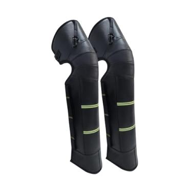 Imagem de Aymzbd Joelheiras de Inverno para Motociclistas, Aquecedores de Pernas com Listras Refletivas, Forro de Pelúcia, Caneleiras, para Leggings para Snowboa