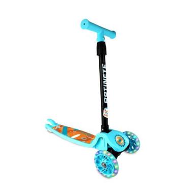 Imagem de Patinete Azul c Rodas de LED Infantil Altura Ajustável 3 Rodas - Cardo