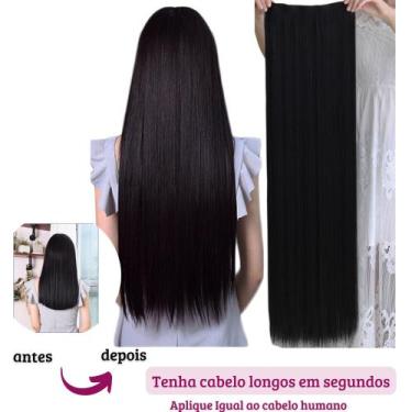 Imagem de Extensão de Cabelo Aplique Tic Tac Orgânico  70cm - Diversas Cores - M
