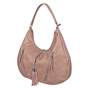 Imagem de Bolsa Feminina De Ombro e Transversal Tipo Saco Alto Padrão - Beaclea,