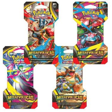 Imagem de Pokemon Blister Unitário Com 6 Cartas Megaevolução Original - Copag