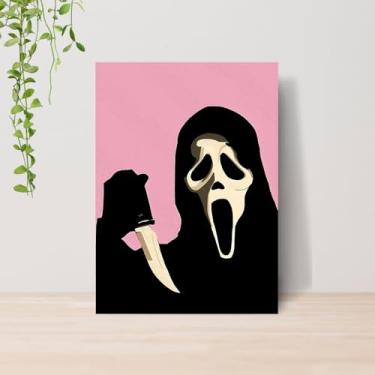 Imagem de Genérico, Quadro Ghost Face Panico Terror A4 | Placa MDF 20
