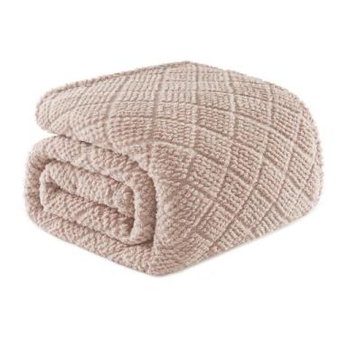 Imagem de Cobertor Whale Flotilla Fuzzy Fleece Queen Size Camel