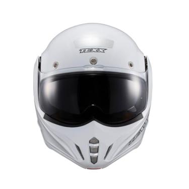 Imagem de Kit Capacete Texx Esc Stratós 180 Branco Brilho Com Luva Phanter Xxl Para Motociclista