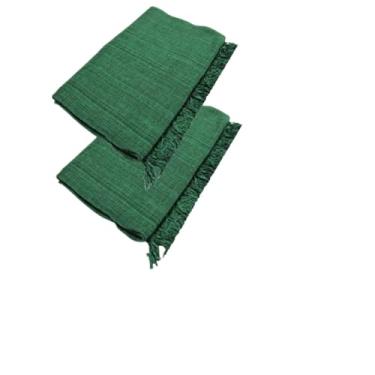 Imagem de Manta para Sofa Grande, Kit 2 Mantas Natal para Sofá 2,20 X 1,20m Gigante Algodão Protetor Decoração Natal(2 Verde Mesclado)