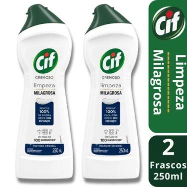 Imagem de Kit 2 Cif Cremoso Saponáceo Original Limpeza Milagrosa 250mL