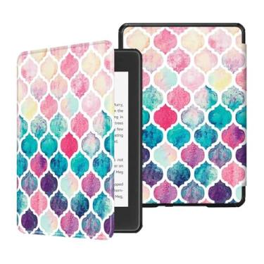 Imagem de Akacy Capa com padrão pintado de 6 polegadas para Kindle (8ª geração, modelo: SY69JL, lançado em 2016) Com função hibernar/despertar automática capa protetora de couro PU (4)