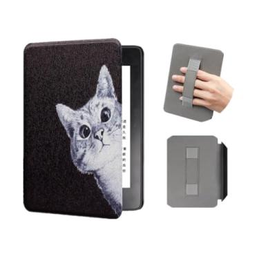 Imagem de Akacy Capa com estampa pintada com alça para Kindle Paperwhite de 6,0 polegadas 11ª geração lançada em 2022/2024 (Modelo: C2V2L3/RS23CV) Proteção de couro PU (38)