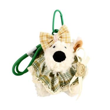 Imagem de Chaveiro de pelúcia West Highland Terrier com laço para amantes de cães