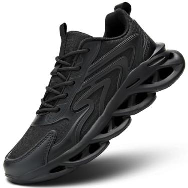 Imagem de Tênis feminino de caminhada, confortável, leve, respirável, esportivo, atlético, academia, treino, cross training, Preto, 37