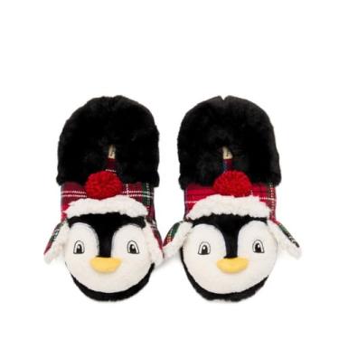 Imagem de Dearfoams Pantufa lavável unissex infantil infantil com animais peculiares, Pinguim infantil, 11-12 Toddler