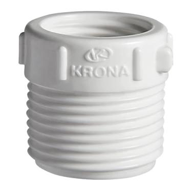 Imagem de 50un Bucha de Redução Roscável em PVC, 3/4 x 1/2 Polegada, Branca, para Instalações de Água Fria, 27mm x 17mm