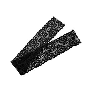 Imagem de Fita de renda elegante com design de flores, materiais de costura decorativos macios para embalagem de presente, artesanato, decoração de festa de casamento, material de nylon, 10 (Preta)