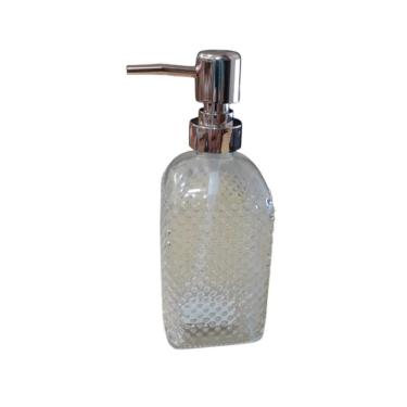 Imagem de Porta Sabonete Líquido Saboneteira Alcool Em Gel Vidro 450Ml