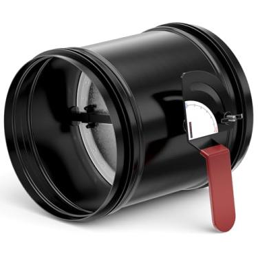 Imagem de Hon&Guan Duto HVAC Manual Volume Backdraft Damper 15 cm, Controle de Fluxo de Ar Manual com Aba de Anel de Vedação de Silicone para Sistemas de Ventilação de Ramo de Canalização de Fluxo de Ar - Aço