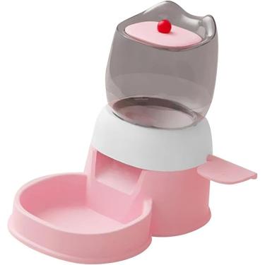 Imagem de Alimentador automático de animais de estimação com capacidade de 2L para cães e gatos - rosa