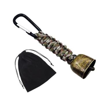 Imagem de oshhni Sino sonoro para cães, compacto e portátil, com mosquetão para chaveiro, ideal para pesca, camping e eventos esportivos ao ar livre.