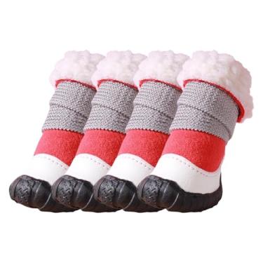 Imagem de Botas de neve para cães, botas antiderrapantes para cães | Sapatos de proteção para patas de cachorro de inverno - Sapatos antiderrapantes para cães Botas impermeáveis ​​para neve, praia, caminhadas,