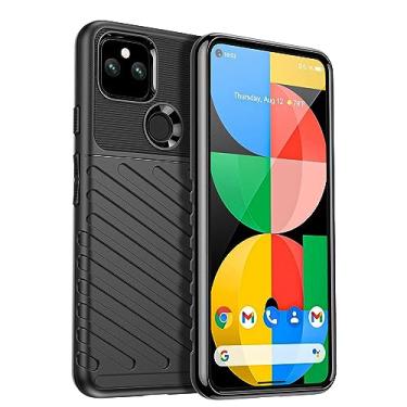 Imagem de Capa para Google Pixel 5A. Fibra de carbono refinada, anti-queda, anti-impressões digitais, proteção integral. A capa do telemóvel é compatível com o Google Pixel 5A
