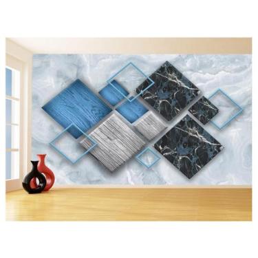Imagem de Papel De Parede 3D Estilo Marmore Cores Formas 3,5M Mbr37 - Você Decor